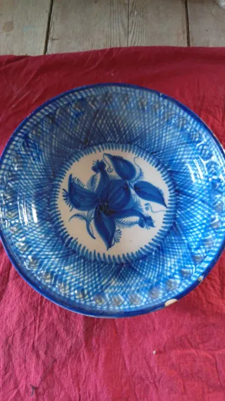 4 Piatti antichi dipinti a mano