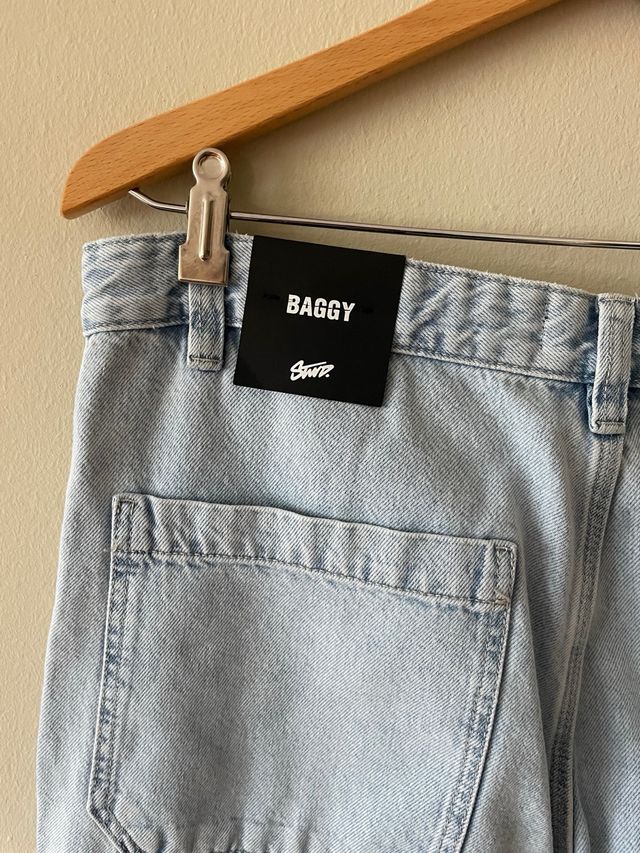 Pantalón vaquero cargo azul