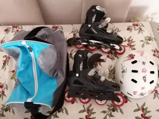 Patines en línea con casco y bolsa