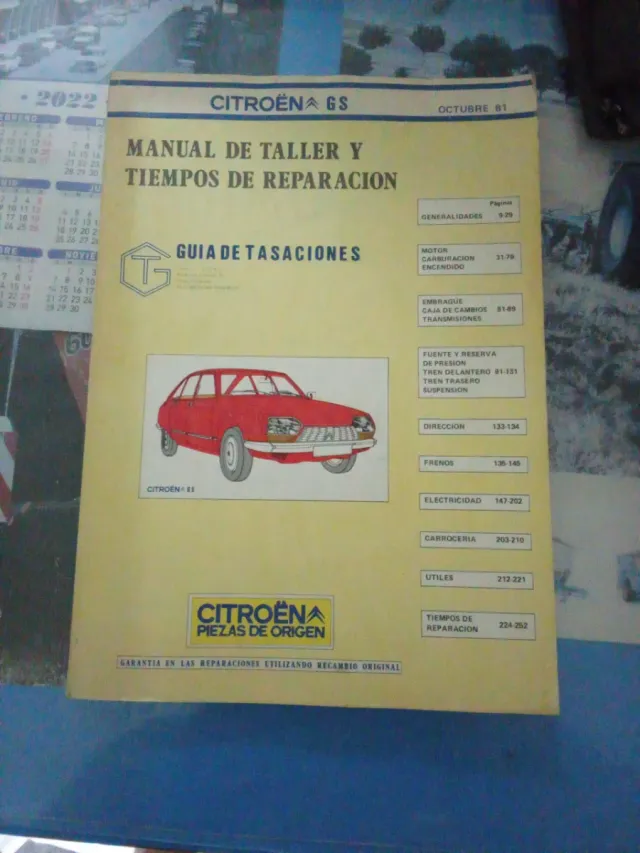Manual Taller Citroën GS 1981