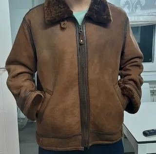 Cazadora Piel Vuelta Marrón