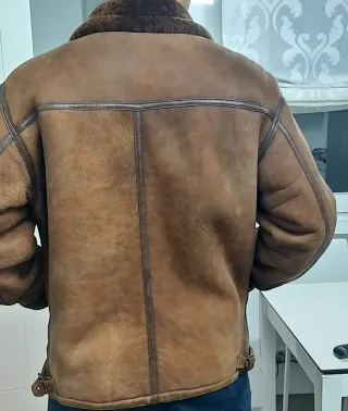 Cazadora Piel Vuelta Marrón