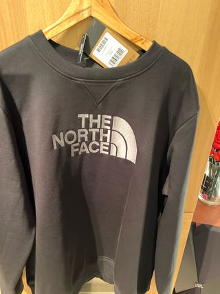Sudadera The North Face Negra y Plateada talla XL