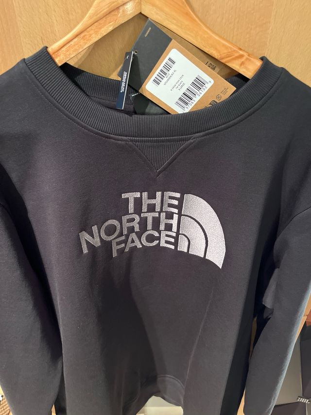 Sudadera The North Face Negra y Plateada talla XL