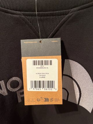 Sudadera The North Face Negra y Plateada talla XL