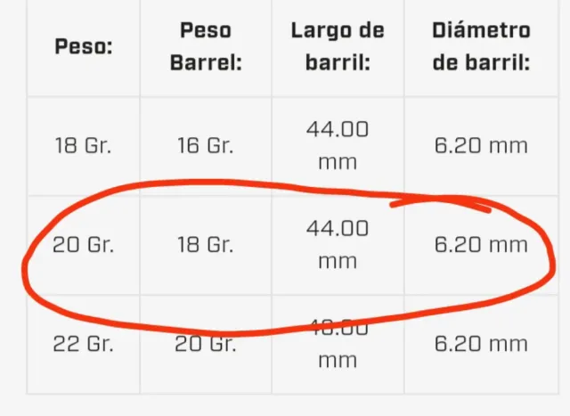 Dardos 95% Tungsteno