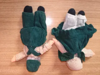 Coppia di bambole in porcellana vintage