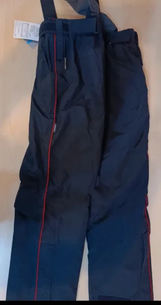 Pantaloni termici impermeabili neri rossi