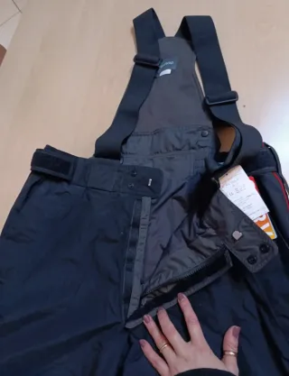 Pantaloni termici impermeabili neri rossi