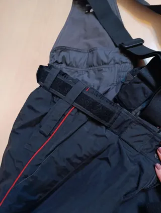 Pantaloni termici impermeabili neri rossi