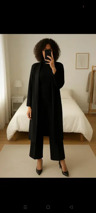 Conjunto negro mujer, sin marca cada uno 37€