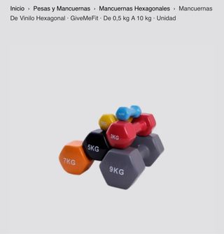 Mancuerna hexagonal 8 kg