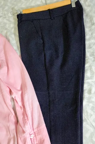 Conjunto Camisa Rosa y Pantalón Negro