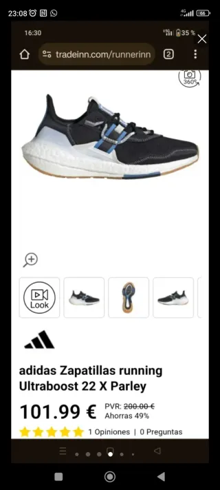 Zapatillas Adidas ultraboost 22 x parley