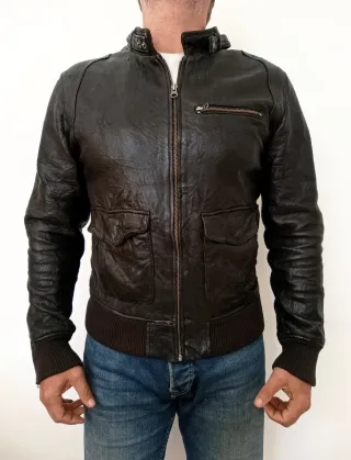 Biker Cuero Auténtico Japan Rags M Medidas indicad