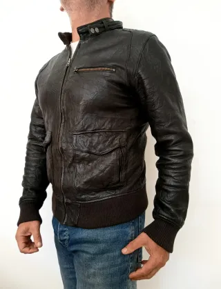 Biker Cuero Auténtico Japan Rags M Medidas indicad