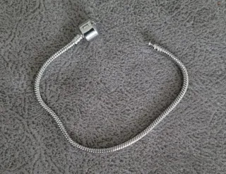 Pulsera plata cierre bola de plata de ley
