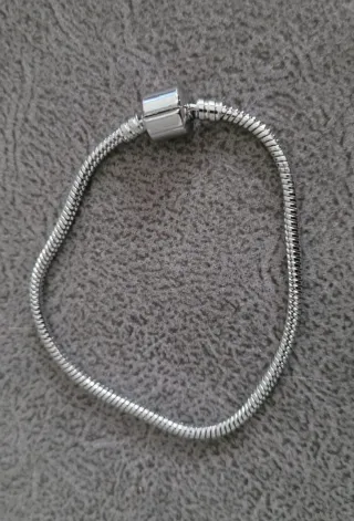 Pulsera plata cierre bola de plata de ley