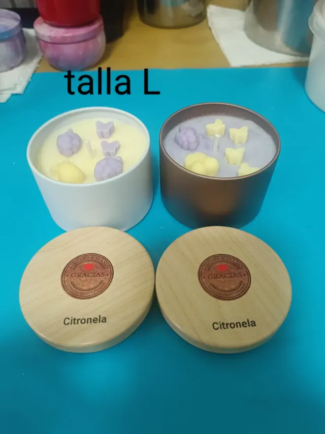 Velas artesanales en tarro