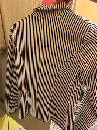 Americana rayas blanco y negro