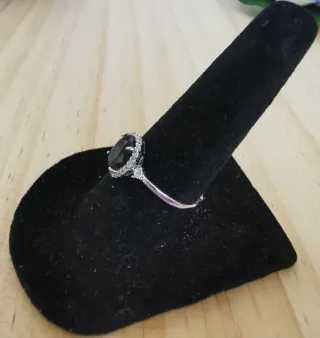 Anillo Plata Espinela, talla ajustable.