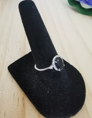 Anillo Plata Espinela, talla ajustable.