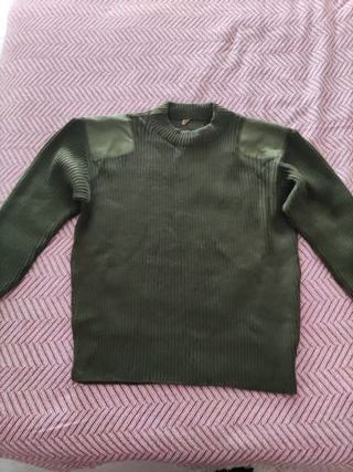 Suéter Militar Lana Verde Olivo