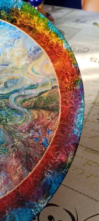 Piatto decorativo donna mistico