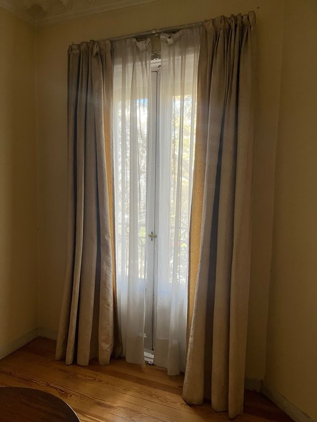 Cortinas damasco largas y gruesas