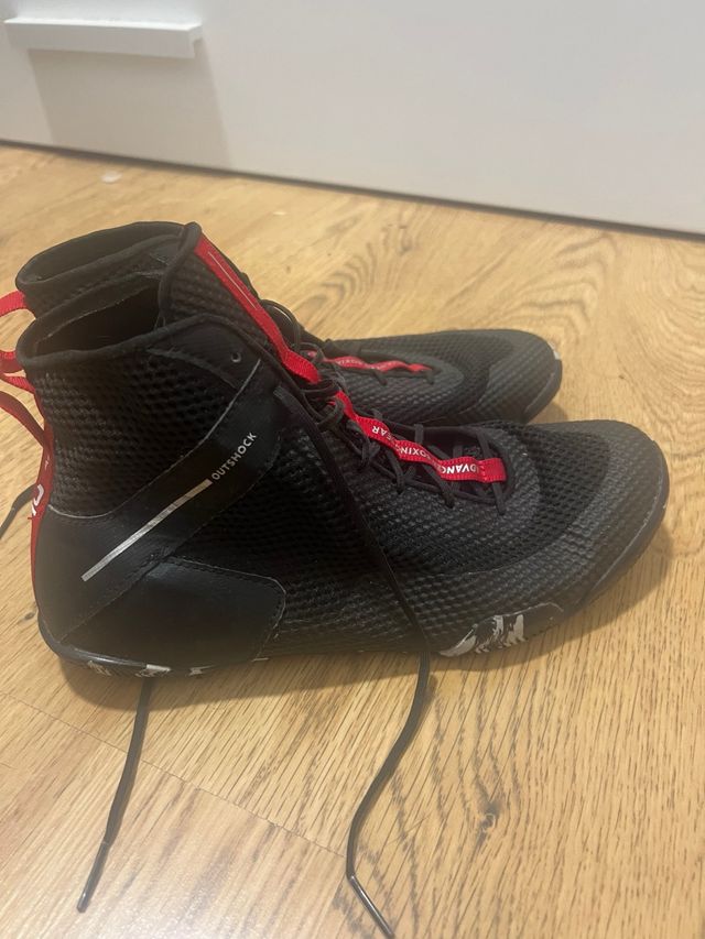 Botas Boxeo Outshock Talla 41 Negras Rojas
