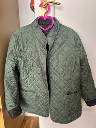 Parka reversible mujer T44 verde