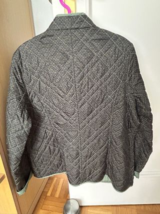 Parka reversible mujer T44 verde