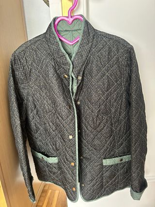 Parka reversible mujer T44 verde