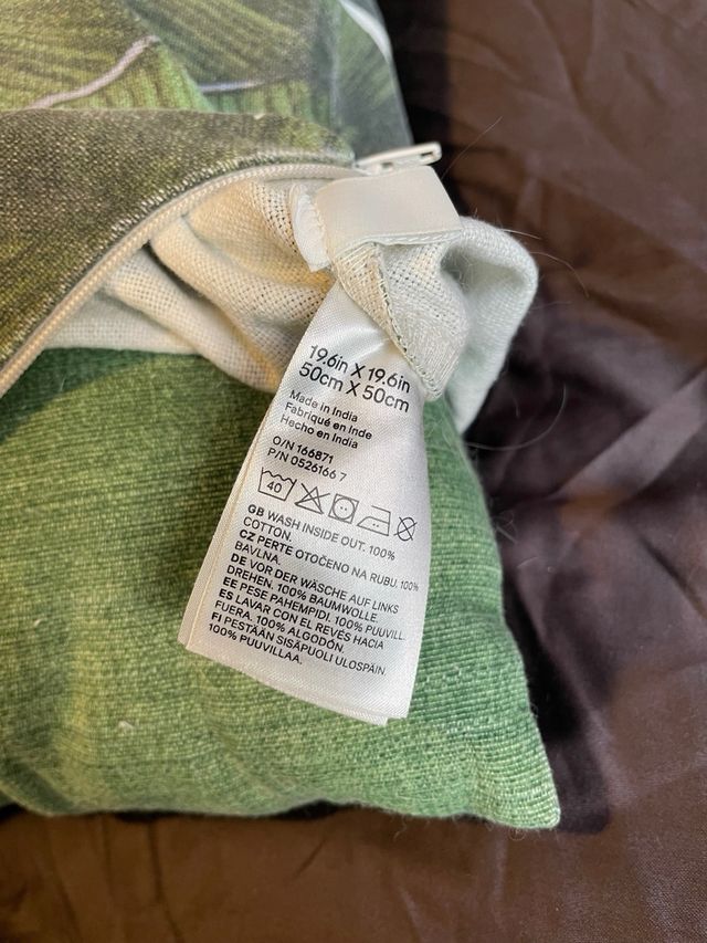 Cojín estampado tropical exótico palmera