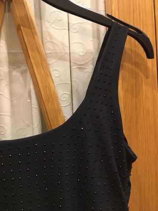 Mango Negro Adornado Talla M