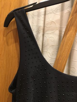 Mango Negro Adornado Talla M