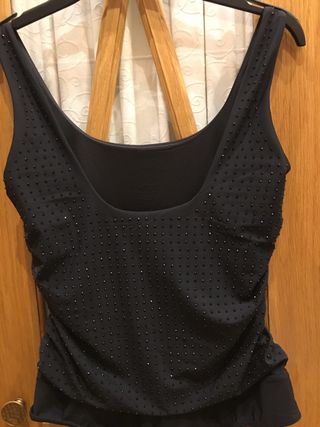 Mango Negro Adornado Talla M