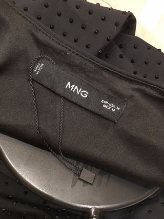 Mango Negro Adornado Talla M