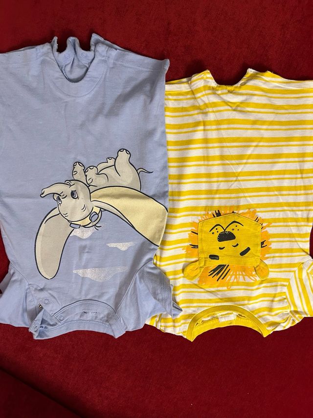 Set 2 pagliaccetti neonato Dumbo e Leone