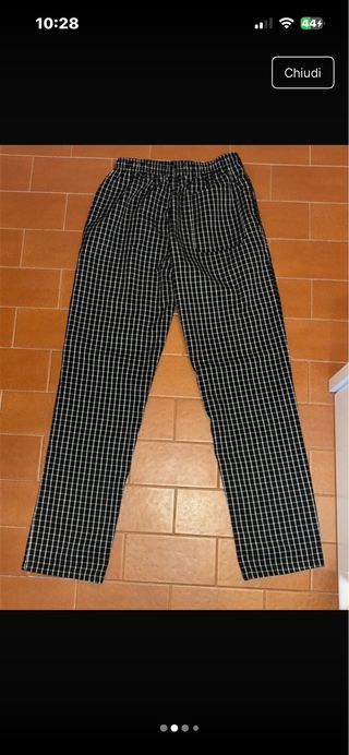 Pantaloni a quadri cucina TAGLIA S