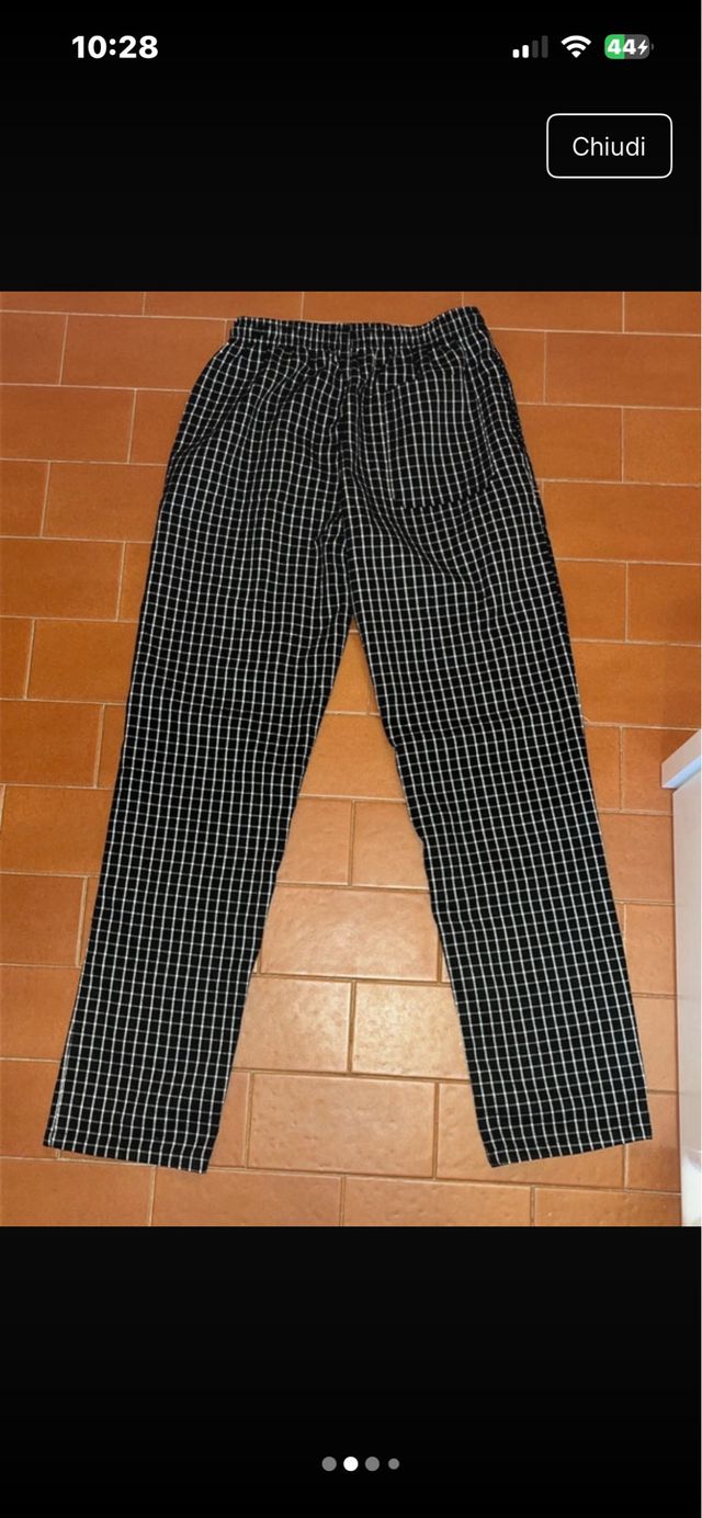 Pantaloni a quadri cucina TAGLIA S