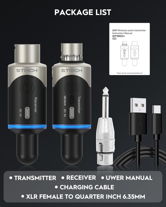 Microfono Wireless UHF XLR Trasmettitore