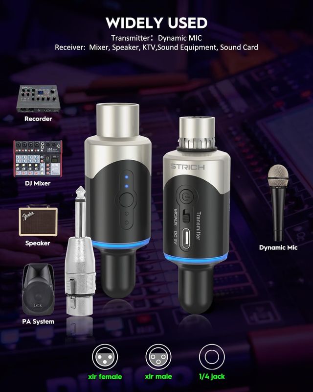 Microfono Wireless UHF XLR Trasmettitore