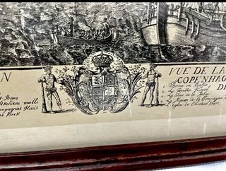 Antigua Pareja de grabados enmarcados