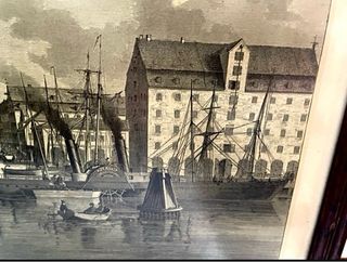 Antigua Pareja de grabados enmarcados