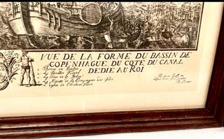 Antigua Pareja de grabados enmarcados