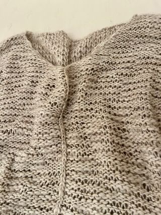 Jersey punto ancho beige roto