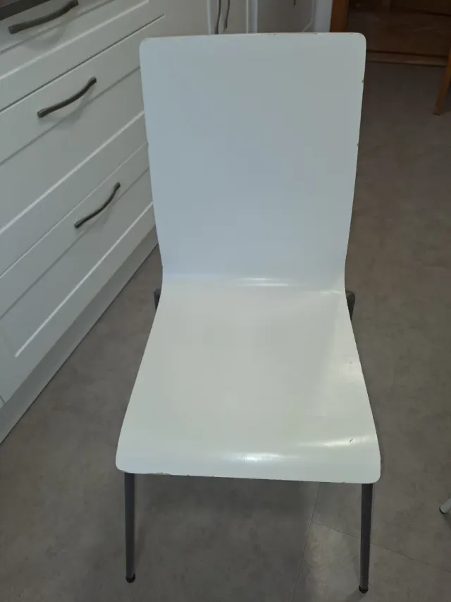 Sillas de cocina blancas de madera