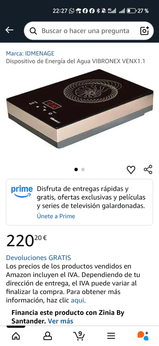 Dispositivo de Energía VIBRONEX VENX1.1