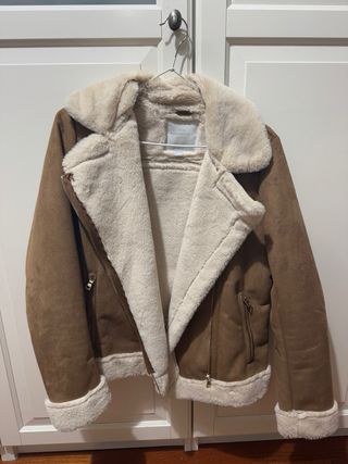 Chaqueta pelo Springfield beige/marrón